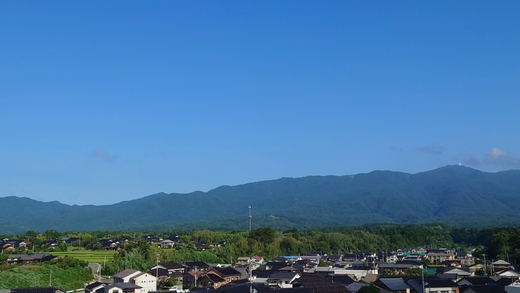 View from the roof of Tabino Hotel Sado