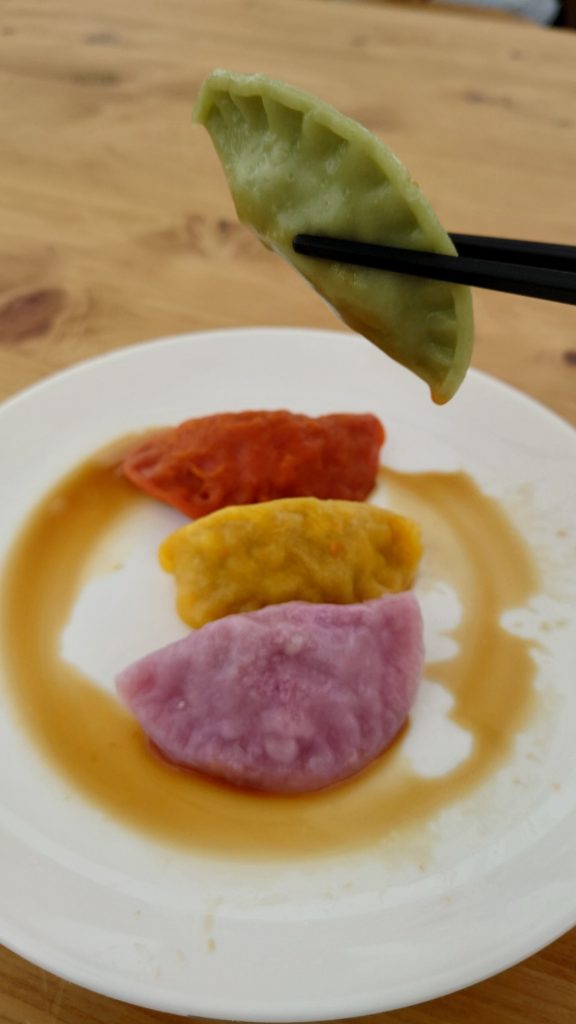 Vegan gyoza at Expo 2025